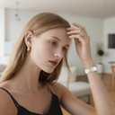 Leather Magnetic Bands Compatible with Apple Watch 11/10/9/8/7/6/5/4/3/2/1/SE/SE2/Ultra, Women Men Wristbands for iWatch 49mm/46mm/45mm/44mm/42mm/41mm/40mm/38mm (Beige+ Starlight Buckle)