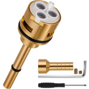 Otoolling RP51918 3 Setting Diverter Cartridge Compatible with RP51918 Replacement Part Set, 3 Way Shower Diverter Parts, 2 Individual Positions, 1 Shared Position, No Leakage Brass Construction
