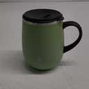 Ideus 16 oz Insulated Coffee Mug with Handle and Lid, Double Wall Stainless Steel Vacuum Thermal Coffee Mug, Travel Coffee Cup Thermal Cup for Home and Office, Avocado Green