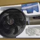 Outdoor Fans for Patios,Cordless Outdoor Fan with Light and Remote,Pedestal to Tabletop & Hanging,Battery Operated Rechargeable Fan,12" Oscillating Fan For Quiet,8 Speeds,Timer,Gazebo,Deck,Porch,Brown, Large
