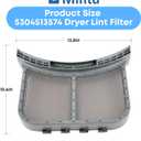 5304513574 Dryer Lint Filter Screen Replacement Filter Trap Compatible with Electrolux and Frigidaire EFME627UIW2 EFME427UIW2 ELFE763CBW0 ELFE763CBT0 EFMC627UIW0 EFME527UIW1 EFME627UIW0 Dryer