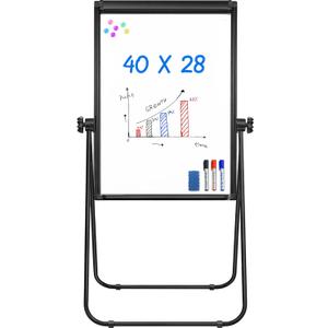 Maxtek Stand Whiteboard 40 x 28 in, Magnetic Dry Erase Easel
Portable Easel Board With Stand, Flipchart Hooks, Magnetic Writing Surface For Classroom, Office And Home