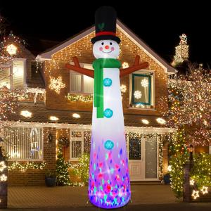 12ft Christmas Inflatable Outdoor Decoration Inflatable Yard Decoration Inflatable Snowman Decoration Built-in LED Lights for Christmas Holiday Party, Garden Winter Decoration