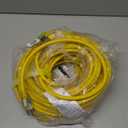 100ft 10 Gauge Outdoor Extension Cord Waterproof with Lighted Indicator,10 AWG SJTW Heavy Duty 15Amp 1875W,3 Prong Cords Flexible Copper Yellow ETL Listed