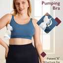 Momcozy Hands Free Pumping Bra, Adjustable Breast-Pumps Holding and Nursing Bra, Pumping & Nursing Bra in One (Black, L)
