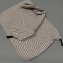Huhumy 2 Pcs Makeup Bag Set Cute Cosmetic Pouch for Women Seersucker Travel Toiletry Bag Preppy Small Makeup Purse Pouch Aesthetic Skincare Brushes Storage Organizer for Valentine Women(Khaki)