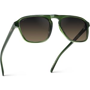 WearMe Pro Polarized Modern Aviator One-Bridge Square Mens Sunglasses