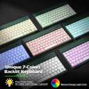 Keyboard Case for Samsung Galaxy Tab A11+ Plus / A9+ Plus 11 Inch, Mouse and 7 Colors Backlit Detachable Keyboard, Adjustable Stand Built in Pencil Holder, Auto-Sleep/Wake Feature, Dark Green