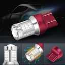 Yorkim 7443 Led Bulb Red, 7440 Bulb Red 7444na Led with Projector Replacement Lamp for Stop Lights Brake, Tail Light, Pack of 2