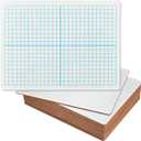 Dry Erase Lapboards with Grid Lines - Pack of 25 Graph Whiteboard Set - 9x12 - Student Single Sided - Improve Children's Classroom Learning with Portable White Boards