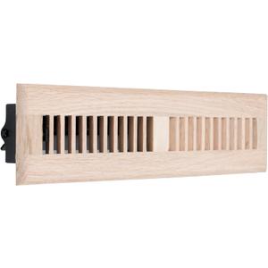 Fits 2x14 and 14x2 Duct Opening | Floor Register with Louvered Design by Handua | Heavy Duty Walkable Design with Damper | Floor Vent Grille | Easy to Adjust Air Supply Lever | Oak