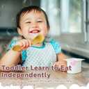 Baby Led Weaning Spoons and Forks Set Infant Silicone Spoon First Self Feed Baby training Utensils for Toddler First Stage Feeding Supplies for Kids Over 6 Months