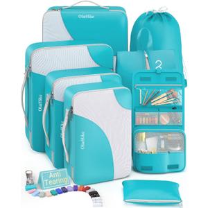 OlarHike Packing Cubes for Travel,8 Set,Turquoise