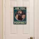 Black Cat Bathroom Decor  Are You Pooping Cat Sign, Vintage Cat Wall Decor Art for Home, Apartment, Restroom, Quirky Retro Bathroom Poster for Cat Lovers by Opix Design