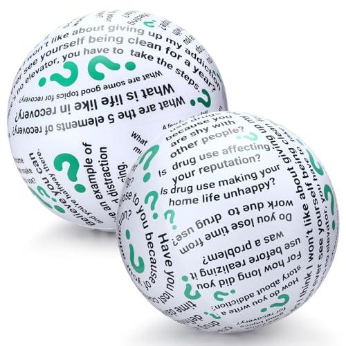 Foilswirl 2 Pcs Addiction Recovery Ball 24 Inch Addiction Sobriety Toys Games Tools for Addressing Substance Abuse Mental Health Enhancement and Preventing Relapse