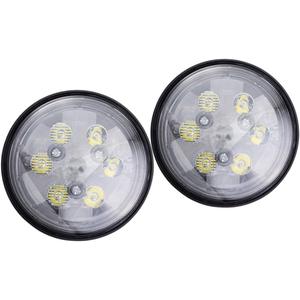 Raycharm Offroad PAR36 4.5" Round LED Conversion Headlight Bulb Sealed Beam Lamp, 6000K Cool-White Hi/Low Beam for Utility Tractors, Corrosion Resistant Waterproof, 12V/24V DC, 2-Pack