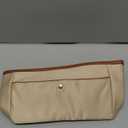 GIVLEFLY Purse Organizer Satin Drill Handbag Organizers Silk Fabric Tote Bag Organizer Handbag Organizer Storage Bag (Beige, Small)