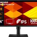 Samsung 24” (S40GD) Borderless Business Monitor with IPS Panel 100Hz Refresh Rate, Eye Saver Mode, Ergonomic Design, Game Picture Mode, LS24D402GANXGO