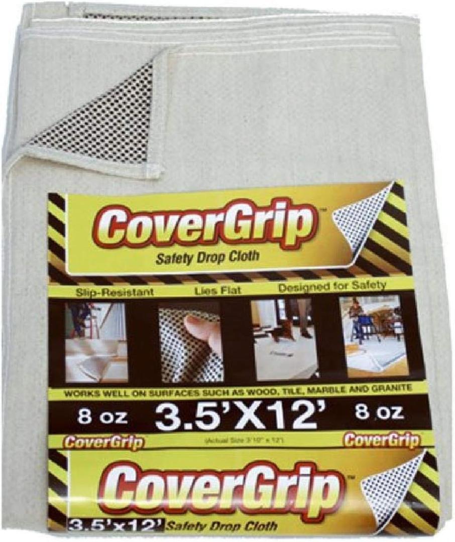 8 oz Canvas Safety Drop Cloth, 3.5' x 12'