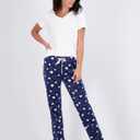 Real Essentials 3 Pack: Womens Fleece Ultra-Soft Comfy Pajama Lounge Pants Sleepwear (Available in Plus Size) (M)