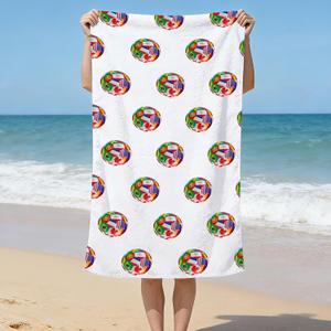 World Cup Soccer Beach Towel World Cup Merchandise with Soccer Flags White Towel 30x60 Inch Large Soccer Towel Soft Unisex for Pool Gym Beach Fan