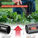 Heavy Duty 2-In-1 Garden Hoe with 3 Tine Cultivator Rake, Carbon Steel Sharp Weeding Tool with 45"Adjustable Handle For Weed Removal & Soil Loosening In Raised Beds, Flower & Vegetable Gardens