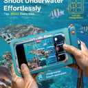 TORRAS IPX8 Waterproof Phone Pouch Floating, Underwater Screen Touchable, Water Proof Case with Lanyard for iPhone 17 Pro Max 16 S26, Cellphone Dry Bag Cruise Essentials 7.0 inch, Glacier Sprint
