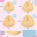 2 x Double Sided Sticky Bra Inserts, Reusable Adhesive Push up Sticky Bra Pads for Women Bikini Swimsuit Strapless Bras (Skin Tone)