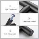 5 Pack 4 Inch Black Cabinet Handles - Matte Finish Pulls for Dresser Drawers - Stainless Steel Kitchen Cabinet Handles - 6-3/8 Inch Overall Length