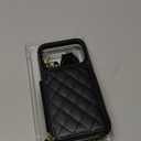 Bocasal Crossbody Wallet Case for iPhone 17 Pro, RFID Blocking PU Leather Zipper Handbag Purse Flip Cover, Kickstand Folio Case with Card Slots Holder Wrist Strap Lanyard 5G 6.3 Inch (Black)