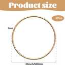 2 Pack 20inch Large Metal Floral Hoop Wreath Macrame Gold Craft Hoop Rings for Making Wedding Wreath Decor, Dream Catcher and DIY Wall Hanging Crafts (20inch)