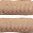 REEZEIVI 2 Pac Headrest Pillow for Patio Chaise Lounge,Chaise Lounge Pillows Outdoor 3D air mesh with Elastic Band,Quick Drying and Washable Spa Pillow for Recliner,Beach Chair,Office Chair,Brown