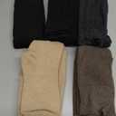 we fleece 5 Pairs Warm Knee High Socks for Women-Thermal Cotton Socks for Hiking,Work,Winter,Gifts (One Size, 5pack Black/Grey/Brown/Beige/Black)