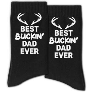 Funny Dad Uncle Grandpa Socks, Black Crew Socks for Family Men