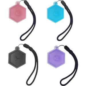 Portable Air Flavor Pods Storage Box – 4 Pack Protective Case with Hanging Rope in 4 Colors, Personality Hexagonal Container for Aromatic Pods, Compatible with Air Up Flavor Pods