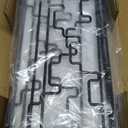 4 Tier Adjustable Spice Rack Organizer for Cabinet - Black (2 PCS S&L) Expandable Spice Shelf with Protection Railing for Inside Cabinets, Countertop, Pantry Storage & Seasoning Organization