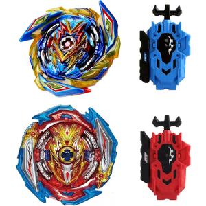 Gyros Turbos Set, 4D Arena Metal Fusion Battles Gyros, with Battling Top Launcher, Gift Sets for Kids,B163+B173-1
