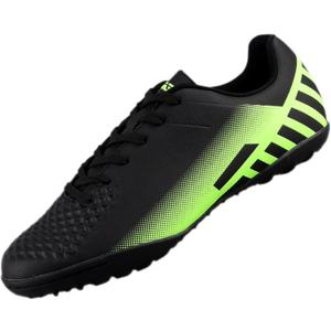 Vizari Santos Turf Soccer Shoes for Teen & Adult | Lightweight Football Turf Shoes with Dual Color Synthetic Upper | Durable Athletic Turf Shoes with Rubber Outsole for Men and Women (12, Black/Green)