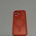 CANSHN Magnetic Compatible with iPhone 17 Pro Case, Upgraded [Full Camera Protection] [Compatible with Magsafe] [Translucent Matte] Shockproof Protective Phone Cover 6.3 Inch - Red