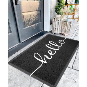EARTHALL Funny Hello Mats Outside/Inside 48"x32", Front Door Mat Outdoor Entrance, Indoor Outdoor Mats for Home Entrance, Funny Doormat Outside/Inside Entrance, Front Porch Decor for Farmhouse