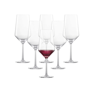 ZWIESEL GLAS Pure Bordeaux Red Wine Glass (Set of 6), Bordeaux Glasses for Red Wine, Dishwasher-Safe Tritan Crystal Glasses, Made in Germany (23 Ounce)