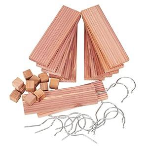 Household Essentials 35780-1 12 Cedar Hang Up Set, Brown Household Essentials 35780-1 12 Cedar Hang Up Set, Brown