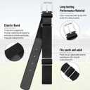 Baseball Socks and Belt Combo Set for Youth Boys Girls Adult, Softball Tball Belt Socks with Elastic Belts (Large, Black)