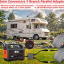 Parallel Adapter Cable, 8mm, Solar Combiner Cable, Y Branch, 10.7in, 10A, 45V, 300W, Reverse Current Protection, Compatible with Jackery