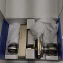 TEEHO TE003 Keyless Entry Keypad Door Lock with Handle, Electronic Digital Smart Deadbolt Locks with 2 Backup Keys, Door Knob with Code for Front Door Bedroom, Auto Lock, Easy to Install, Satin Nickel