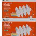 Commercial Electric 5/6 in White Integrated LED Energy Star Color Changing Recessed Trim Downlight 8 Pack