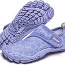 Racqua Toddler Boys Girls Slip-On Water Shoes Quick Dry Barefoot Aqua Shoes (Purple,23)