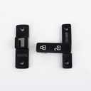 Flip Door Lock Black 180 Degree Thickened Bifold French Door Lock Latch for Gate Barn Garage Shed Window Cabinet Liquor Black