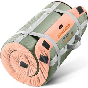 Memory Foam Glamping Roll Up Futon Mattress, Japanese Floor Bed Camping Mattress Sleeping Mat for Indoor and Outdoor