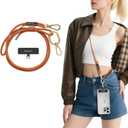 MAGEASY Universal Cell Phone Lanyard - Anti-Theft Rope Crossbody Phone Strap for iPhone 17 Pro Max & Most Smartphones, for Men & Women | 6mm Orange